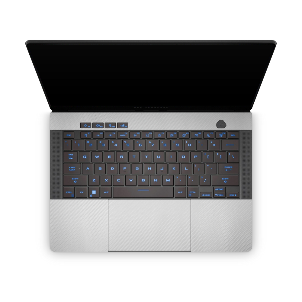 Asus Zephyrus G16 2026 Professional Interior White Carbon Fiber Skin Wrap Cover