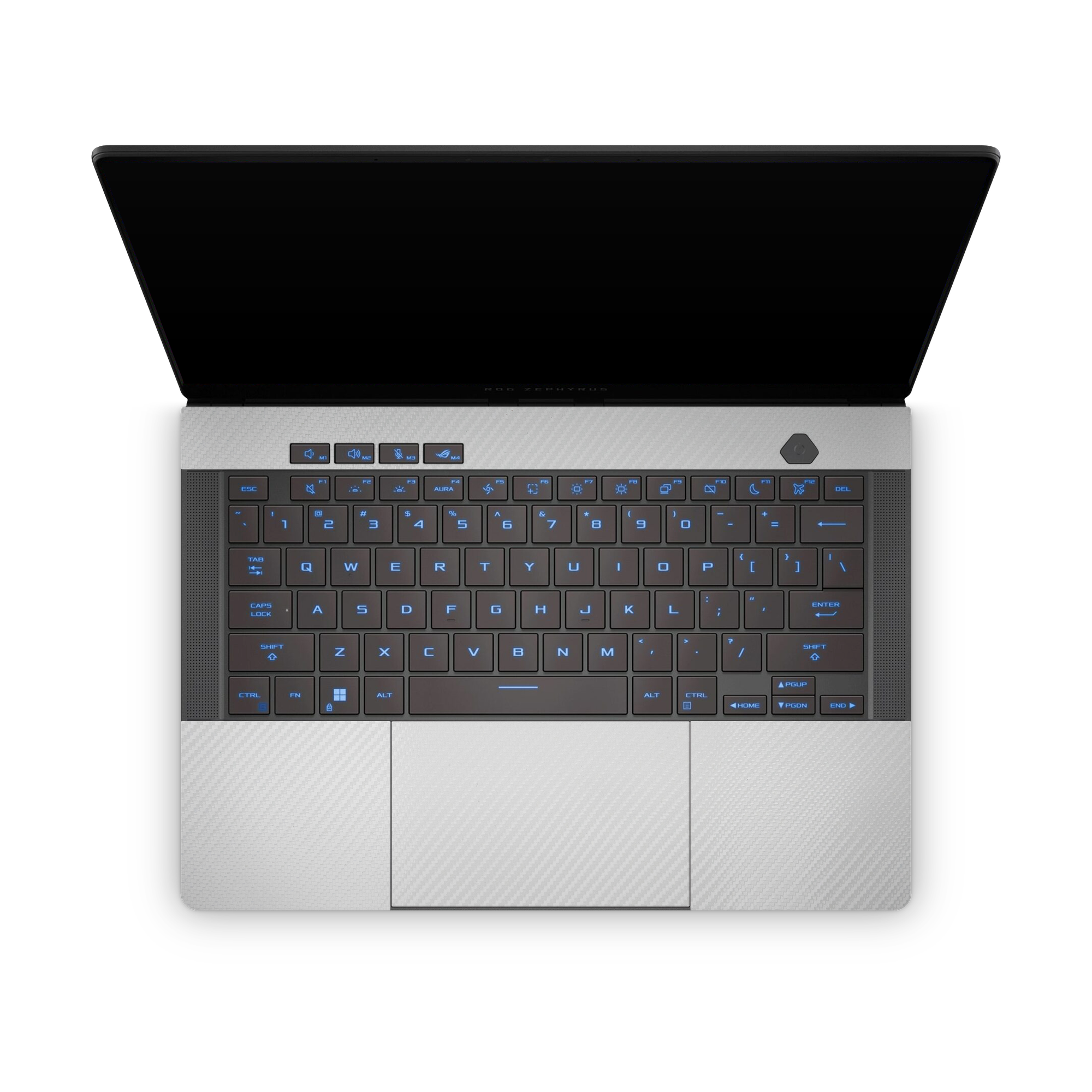 Asus Zephyrus G16 2026 Professional Interior White Carbon Fiber Skin Wrap Cover