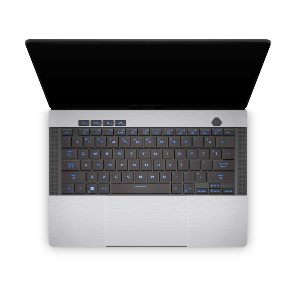 Asus Zephyrus G16 2026 Professional Interior White Carbon Fiber Skin Wrap Cover