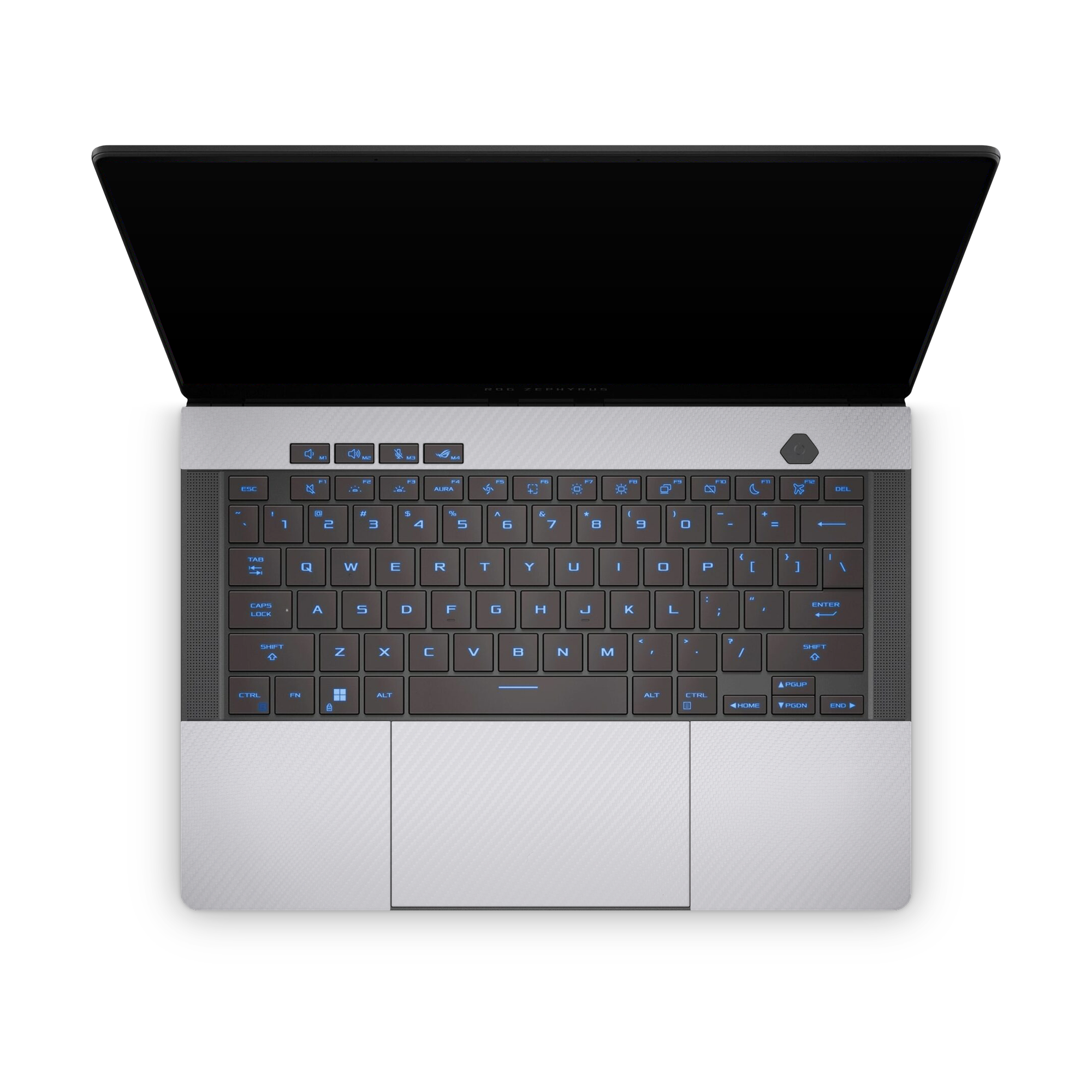 Asus Zephyrus G16 2026 Professional Interior White Carbon Fiber Skin Wrap Cover