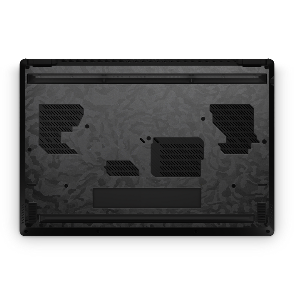 Asus Zephyrus M16 2023 Professional Bottom Black Camo Skin Wrap Cover