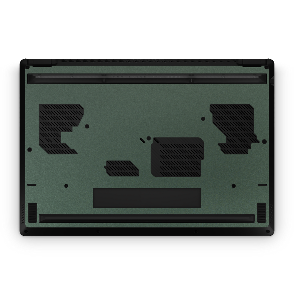 Asus Zephyrus M16 2023 Professional Bottom Matte Green Metallic Skin Wrap Cover