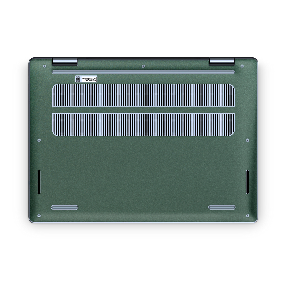 Dell Plus 14 2-in-1 2025 Premium Bottom Matte Green Metallic Skin Wrap Cover