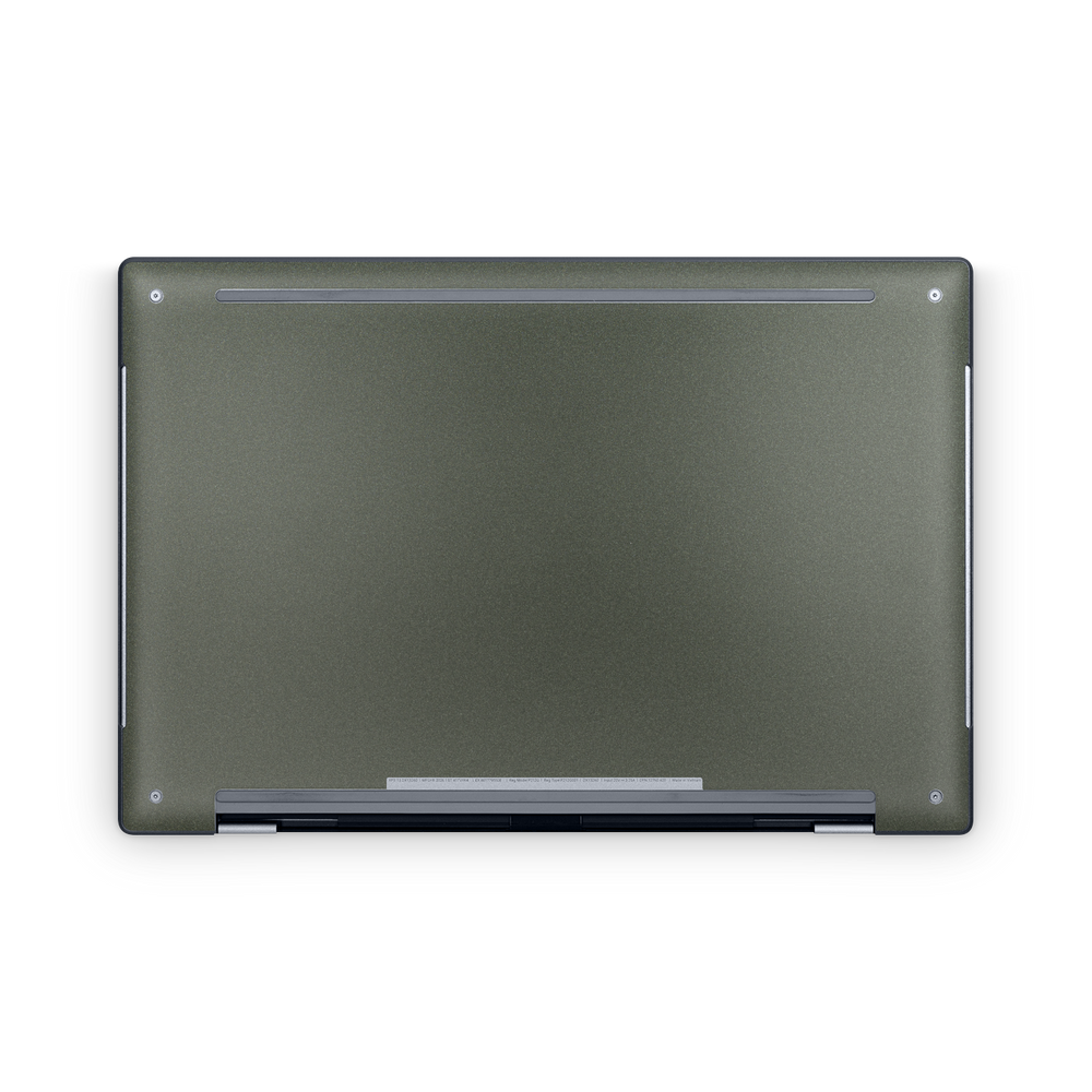 Dell XPS 13 2026 2026 Ultimate Bottom Matte Green Metallic Skin Wrap Cover