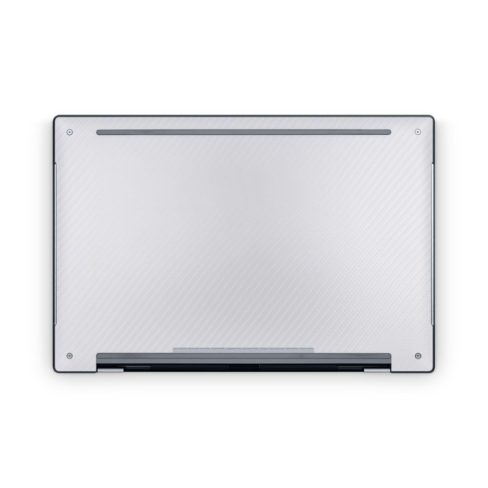 Dell XPS 13 2026 2026 Ultimate Bottom White Carbon Fiber Skin Wrap Cover