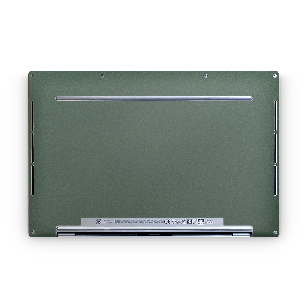 Dell XPS 13 Plus 2023 Professional Bottom Matte Green Metallic Skin Wrap Cover