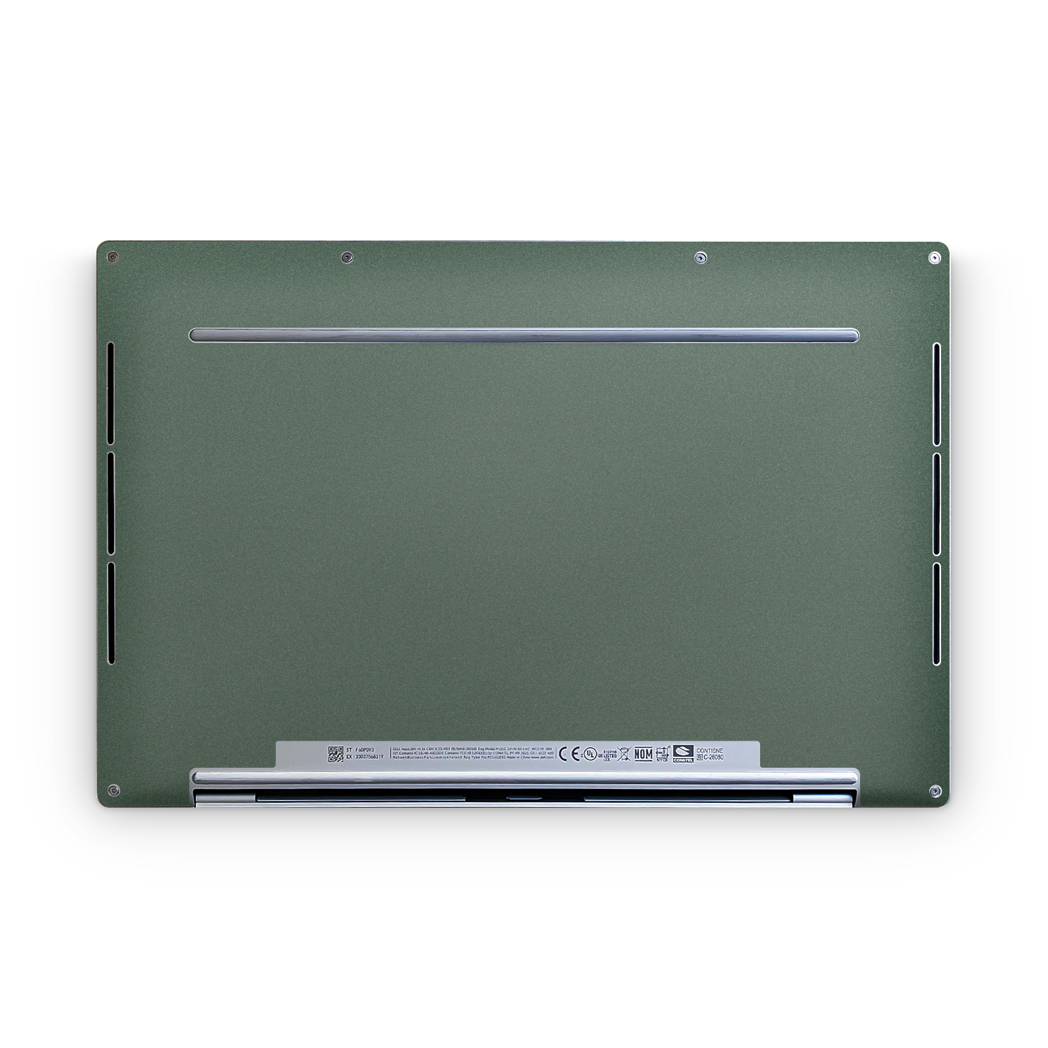 Dell XPS 13 Plus 2023 Professional Bottom Matte Green Metallic Skin Wrap Cover