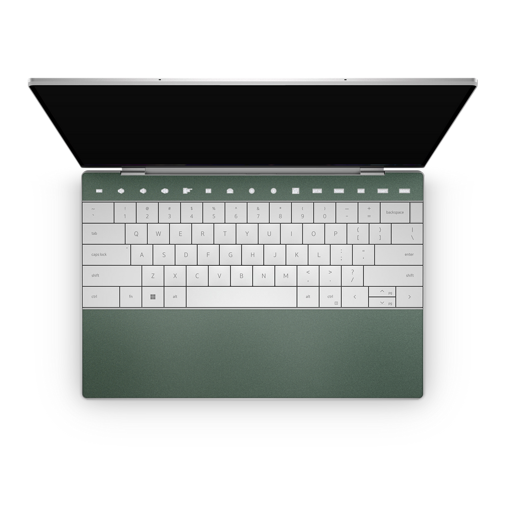 Dell XPS 13 Plus 2023 Professional Interior Matte Green Metallic Skin Wrap Cover