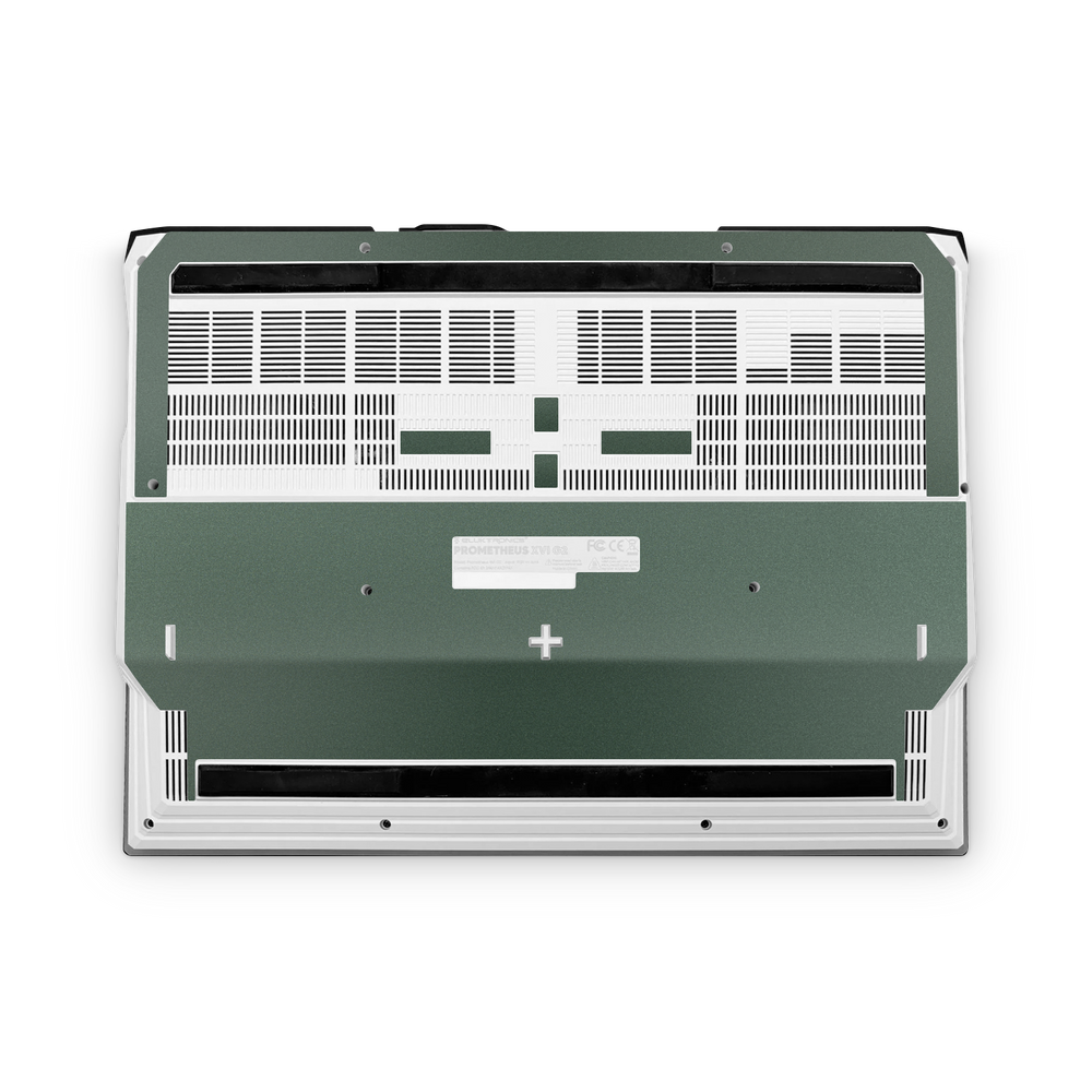Eluktronics Prometheus XVI G2 2023 Professional Bottom Matte Green Metallic Skin Wrap Cover