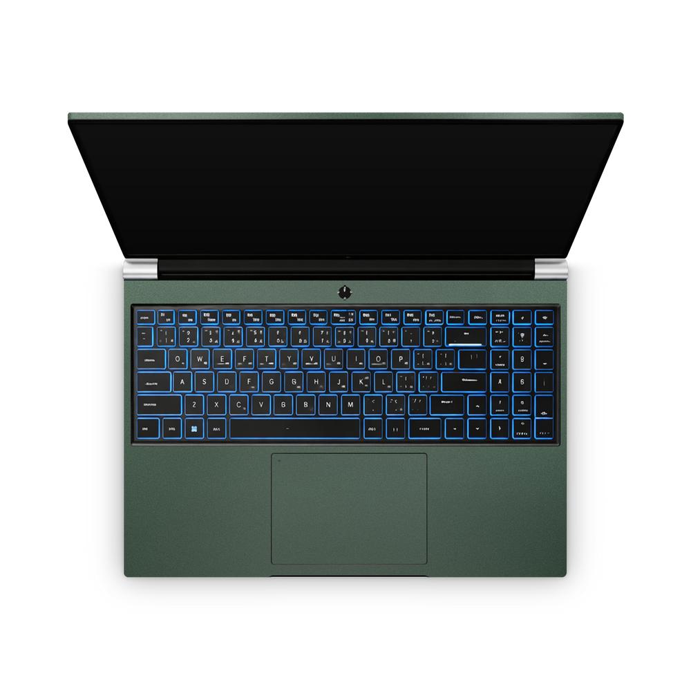 Eluktronics Prometheus XVI G2 2023 Professional Interior Matte Green Metallic Skin Wrap Cover