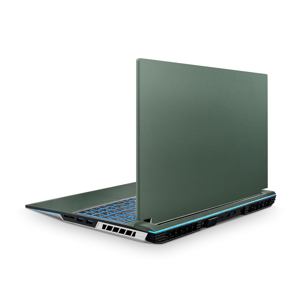 Eluktronics Prometheus XVI G2 2023 Professional Matte Green Metallic Skin Wrap Cover