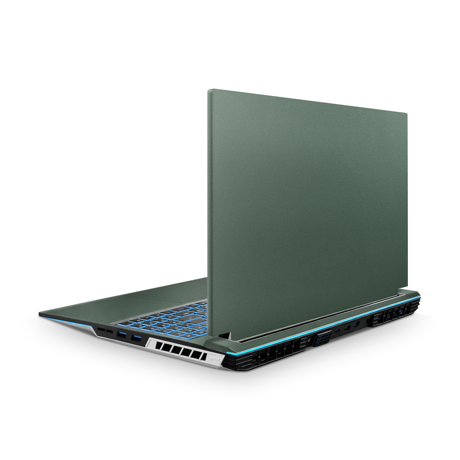 Eluktronics Prometheus XVI G2 2023 Professional Matte Green Metallic Skin Wrap Cover