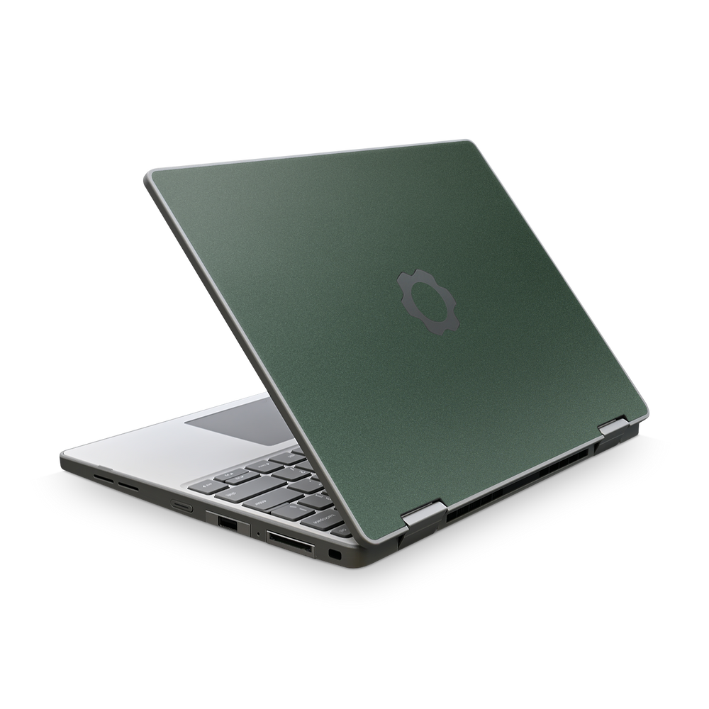 Framework 12 2025 Essentials Matte Green Metallic Skin Wrap Cover