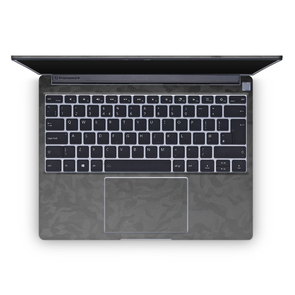 Framework 13 2021 Premium Interior Black Camo Skin Wrap Cover