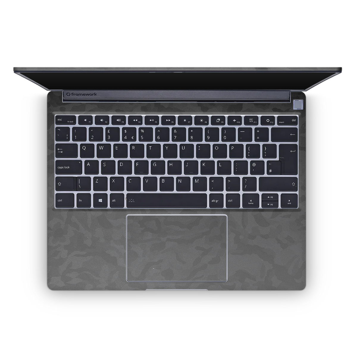 Framework 13 2021 Premium Interior Black Camo Skin Wrap Cover