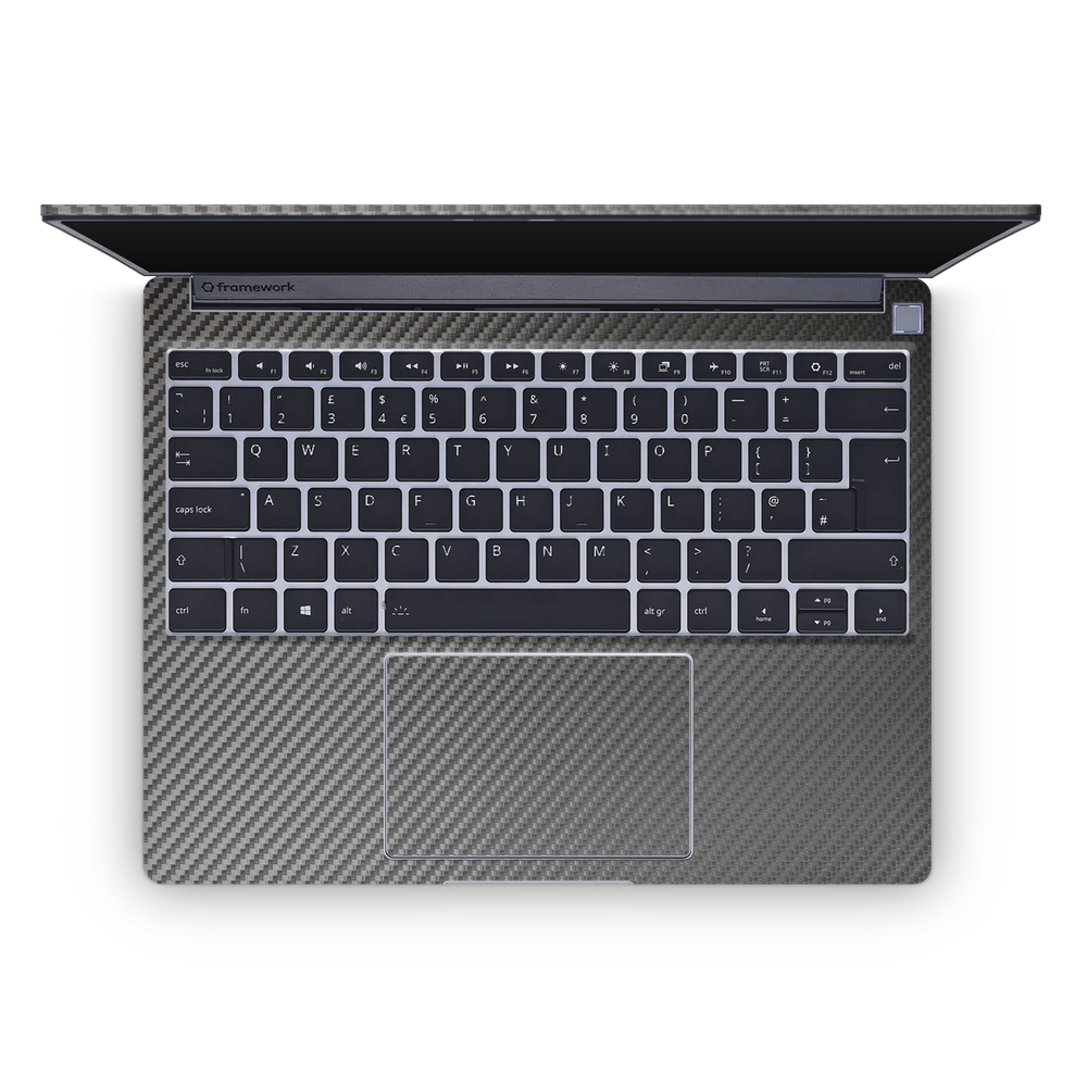 Framework 13 2021 Premium Interior Black Carbon Fiber Skin Wrap Cover