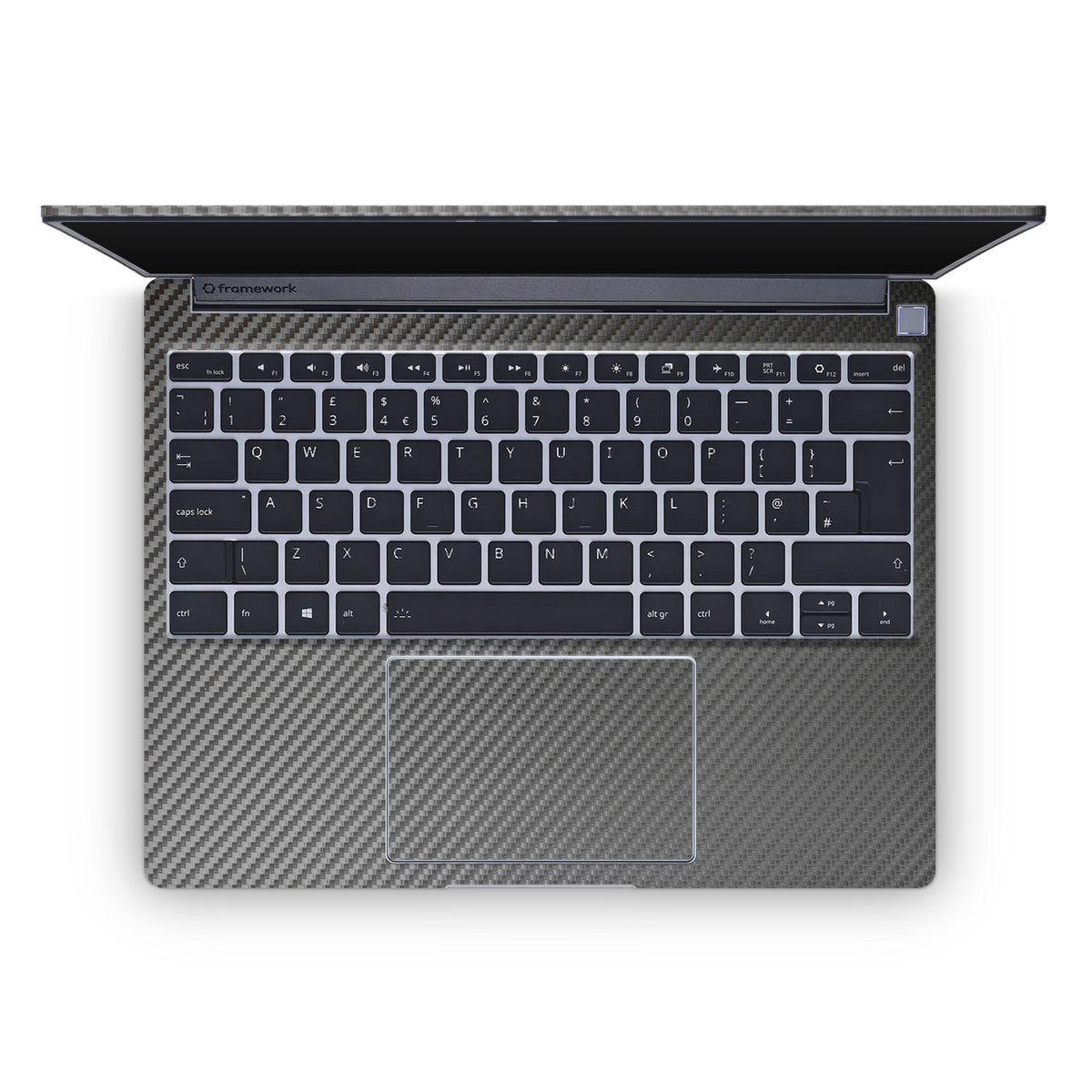 Framework 13 2021 Premium Interior Black Carbon Fiber Skin Wrap Cover