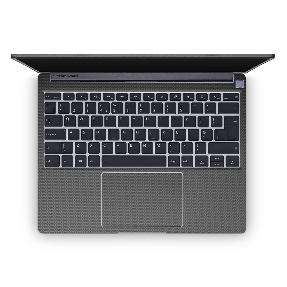 Framework 13 2021 Premium Interior Black Matrix Skin Wrap Cover
