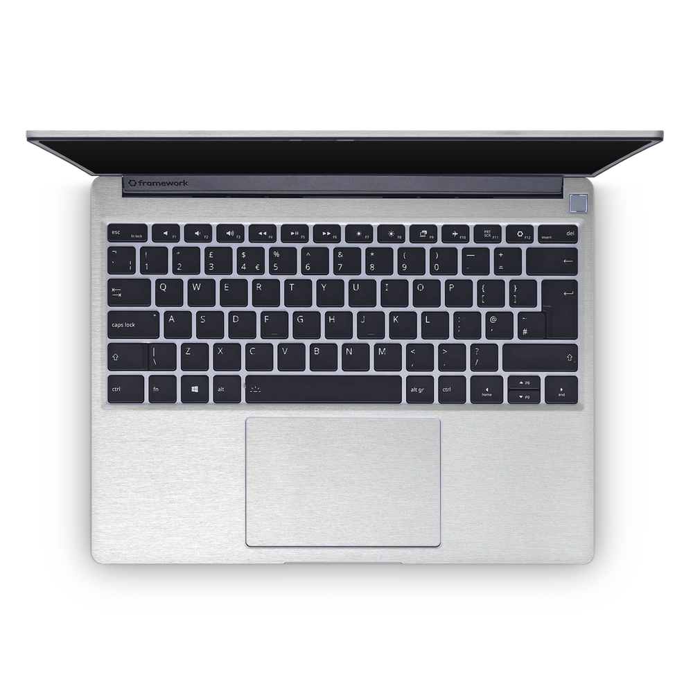 Framework 13 2021 Premium Interior Brushed Aluminum Skin Wrap Cover