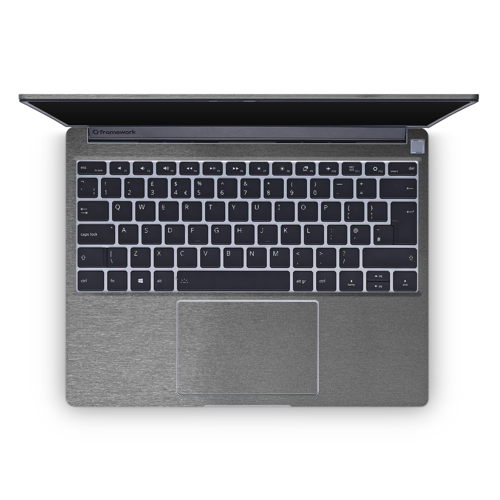 Framework 13 2021 Premium Interior Brushed Black Skin Wrap Cover