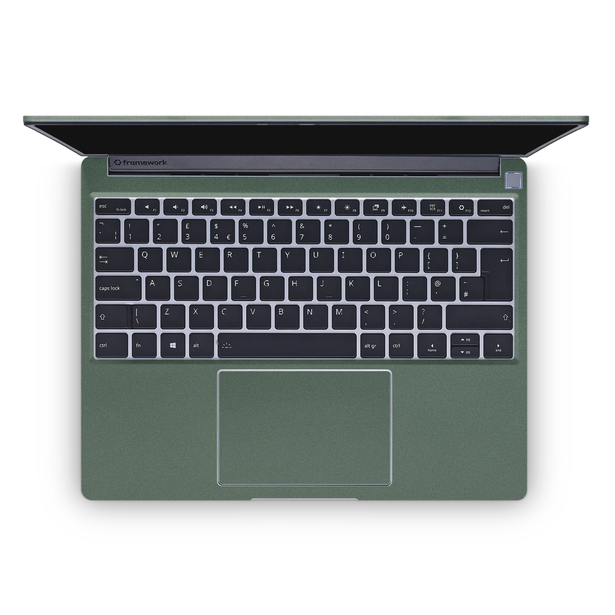 Framework 13" 2021+ Premium Interior Matte Green Metallic Skin Wrap Cover