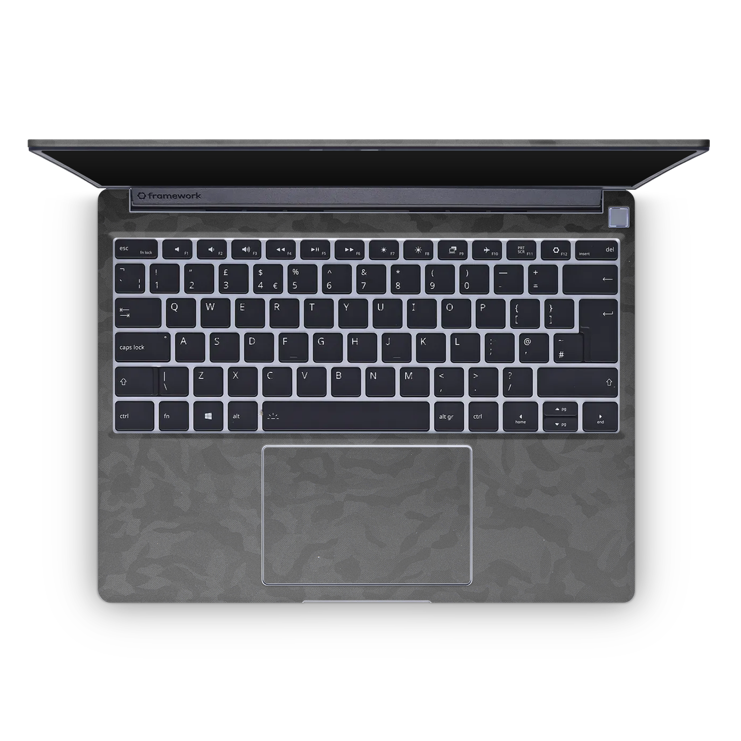 Framework 13 2021 Professional Interior Black Camo Skin Wrap Cover