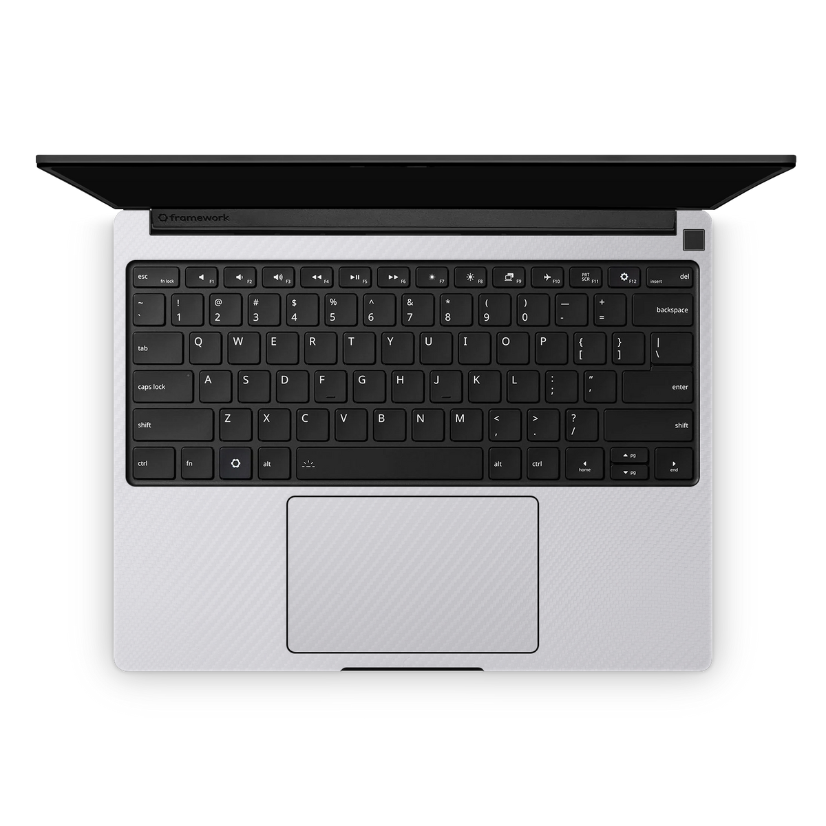 Framework Laptop 13 Pro Professional Interior White Carbon Fiber Skin Wrap Cover