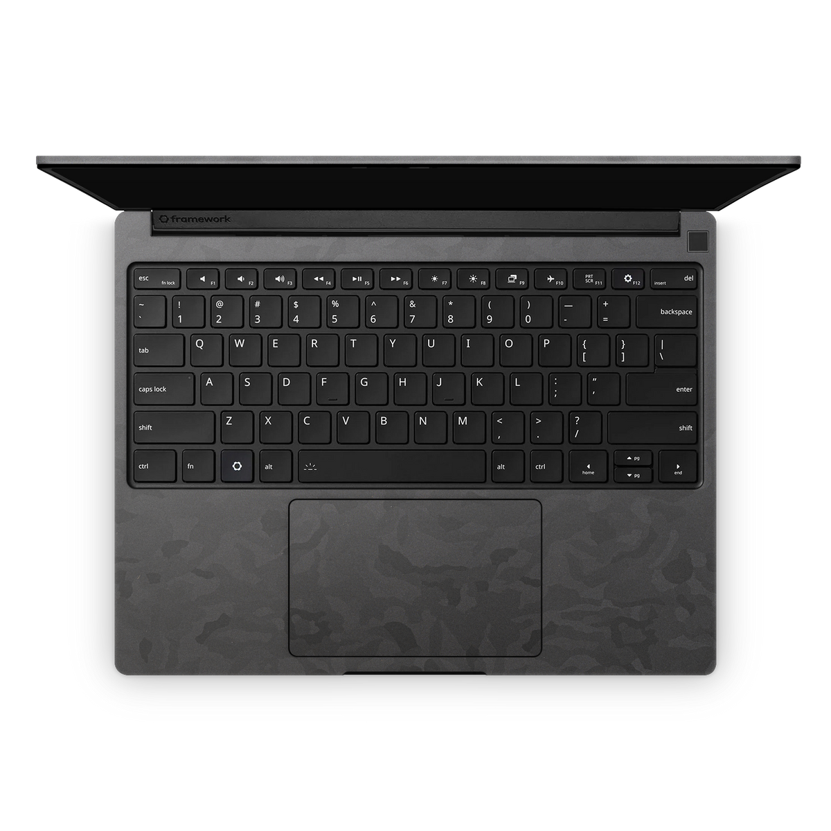 Framework Laptop 13 Pro Ultimate Interior Black Camo Skin Wrap Cover