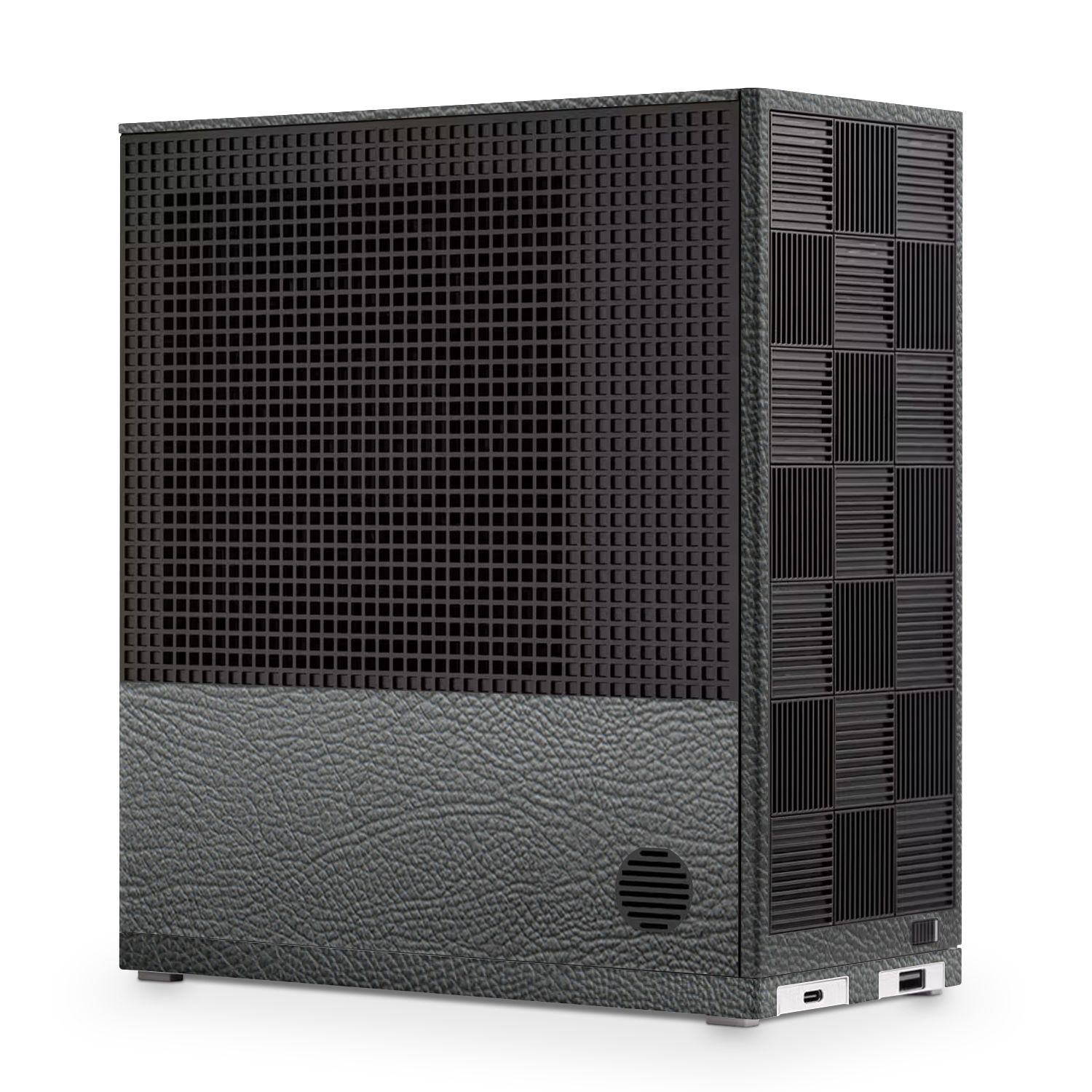 Framework Desktop Black Leather Skin Wrap Cover