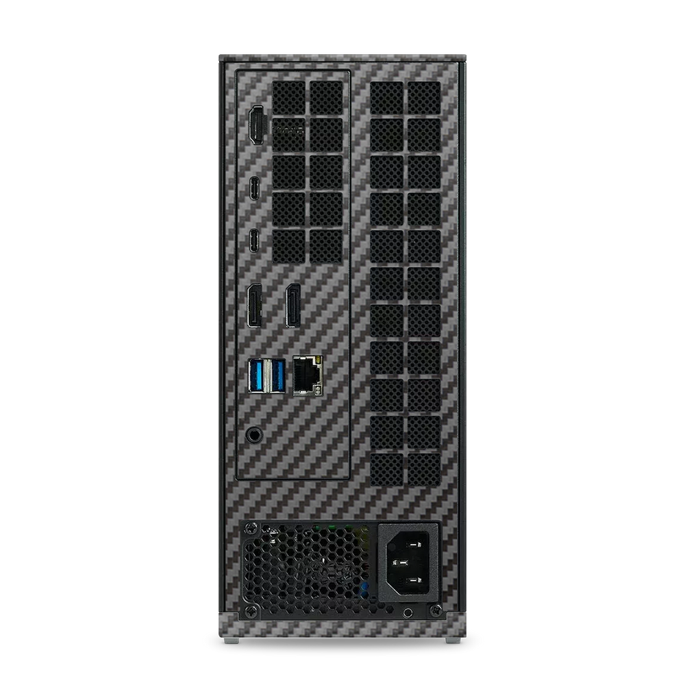 Framework Desktop Rear Black Carbon Fiber Skin Wrap Cover