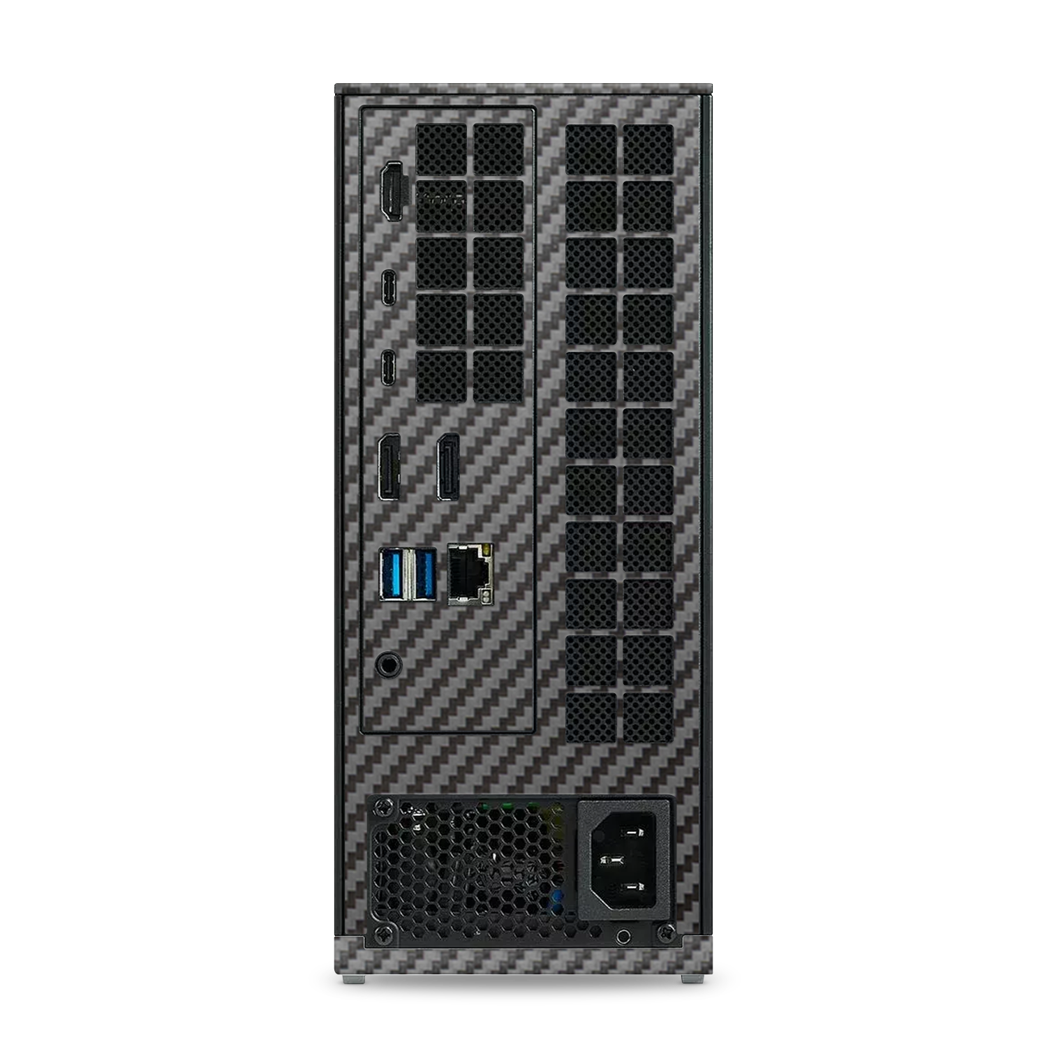 Framework Desktop Rear Black Carbon Fiber Skin Wrap Cover