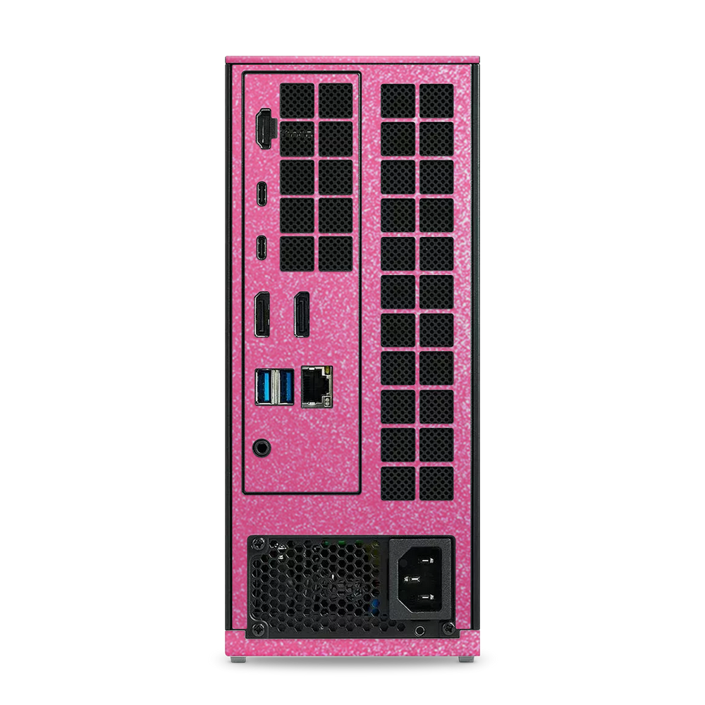 Framework Desktop Rear Pink Glitterbomb Skin Wrap Cover