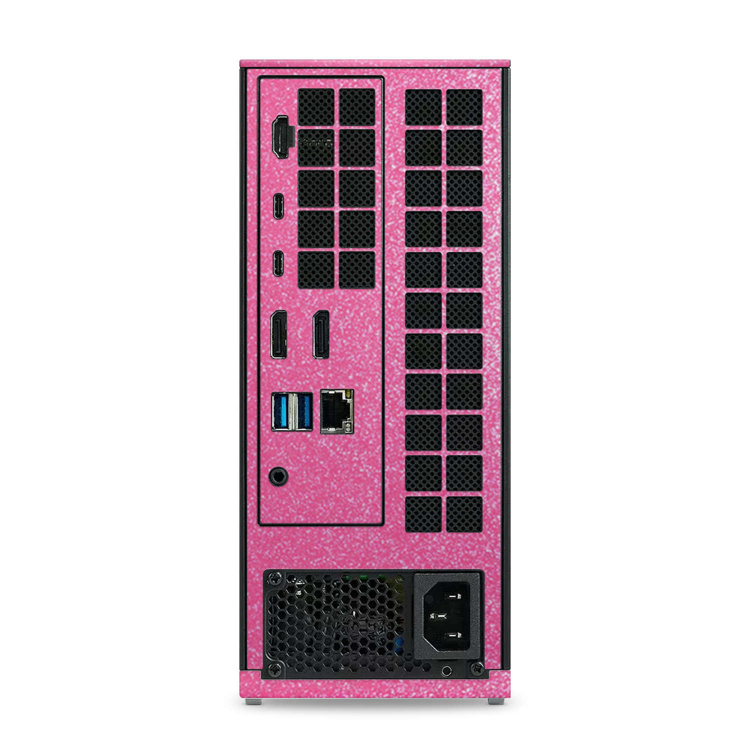Framework Desktop Rear Pink Glitterbomb Skin Wrap Cover