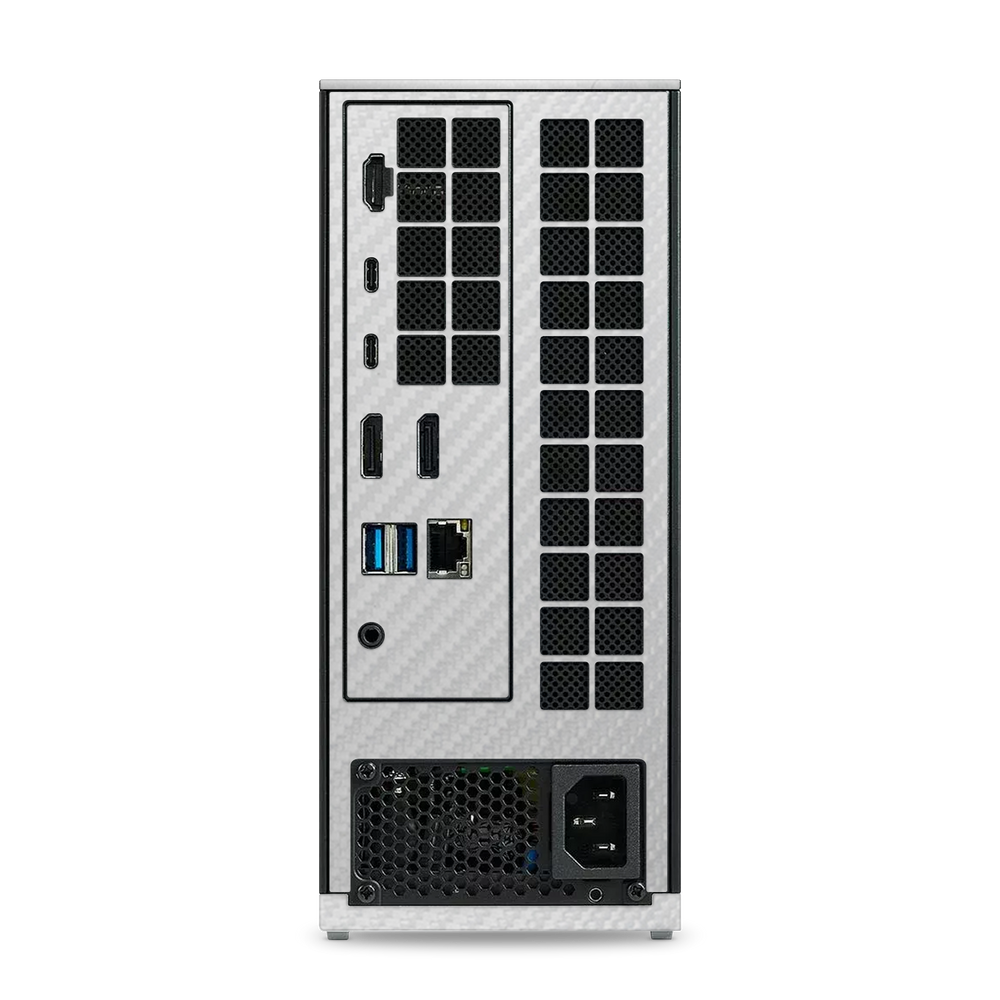 Framework Desktop Rear White Carbon Fiber Skin Wrap Cover