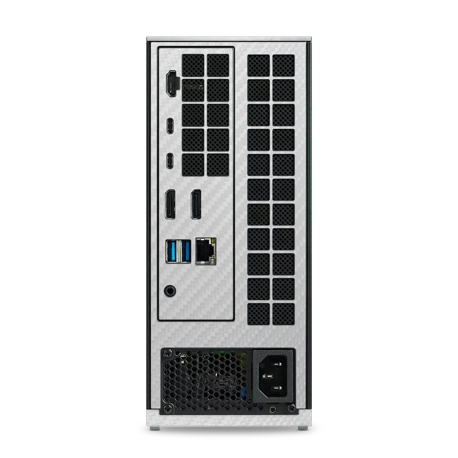 Framework Desktop Rear White Carbon Fiber Skin Wrap Cover