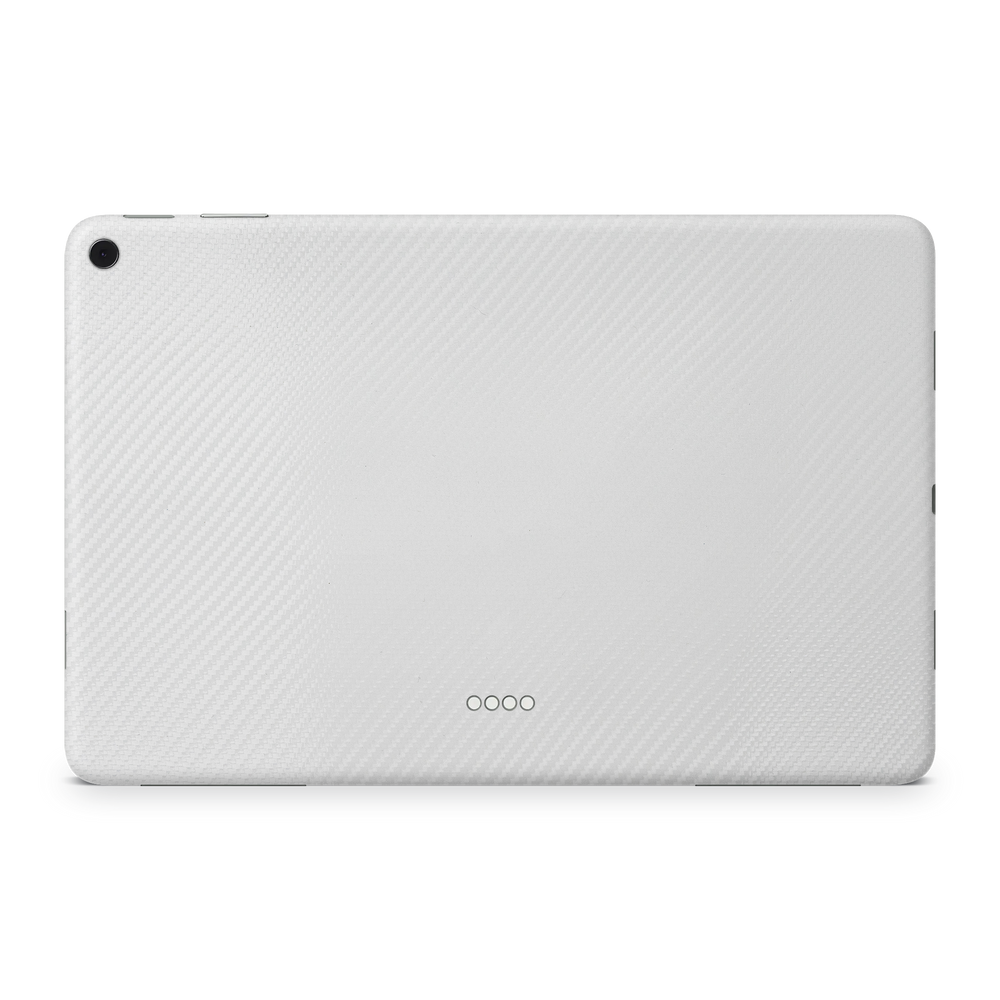 Google Pixel Tablet Professional White Carbon Fiber Skin Wrap Cover