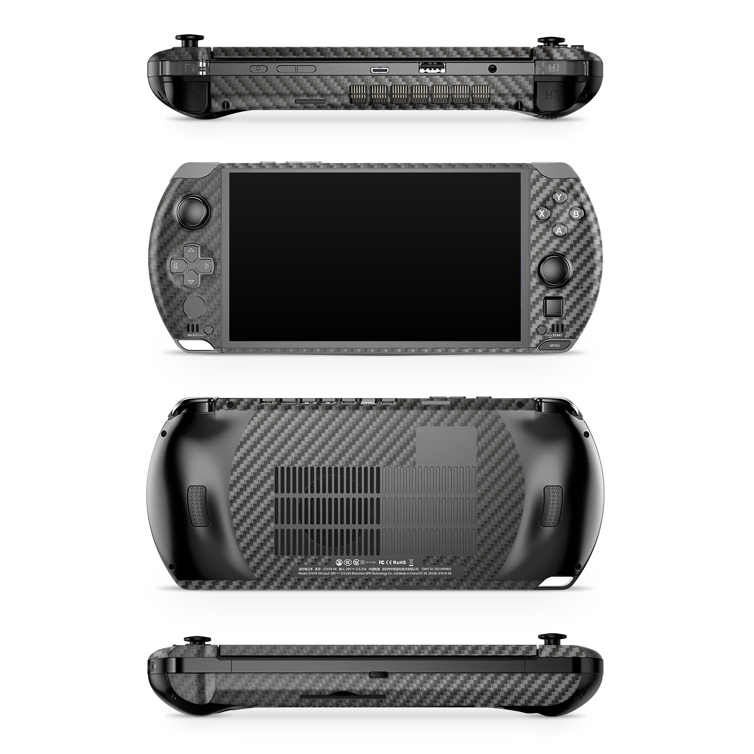 Gpd Win 4 Essentials Black Carbon Fiber Skin Wrap Cover