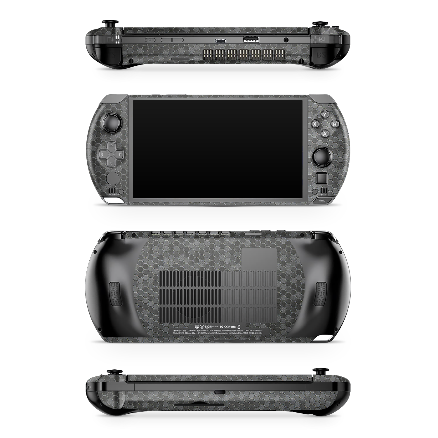 Gpd Win 4 Essentials Black Honeycomb Skin Wrap Cover