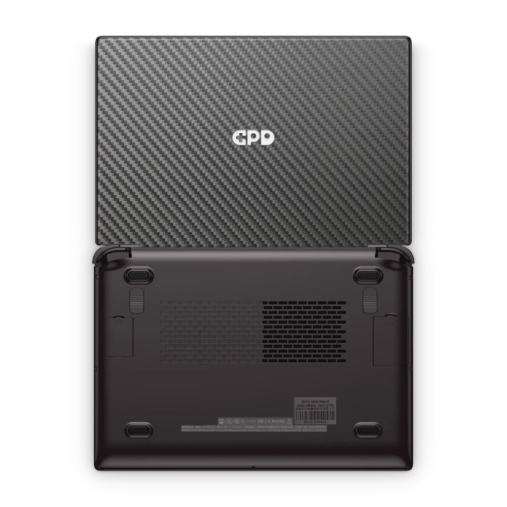 Gpd Win Max 2 Essentials Black Carbon Fiber Skin Wrap Cover