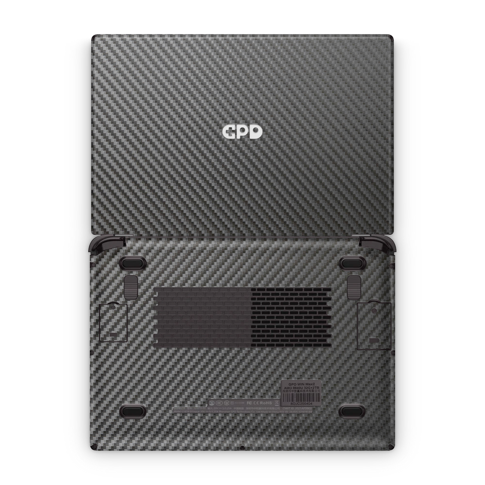 Gpd Win Max 2 Premium Black Carbon Fiber Skin Wrap Cover