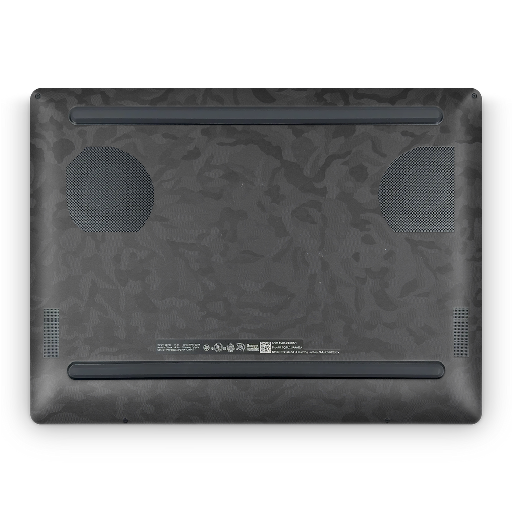 Hp Omen Transcend 14 2024 Professional Bottom Black Camo Skin Wrap Cover