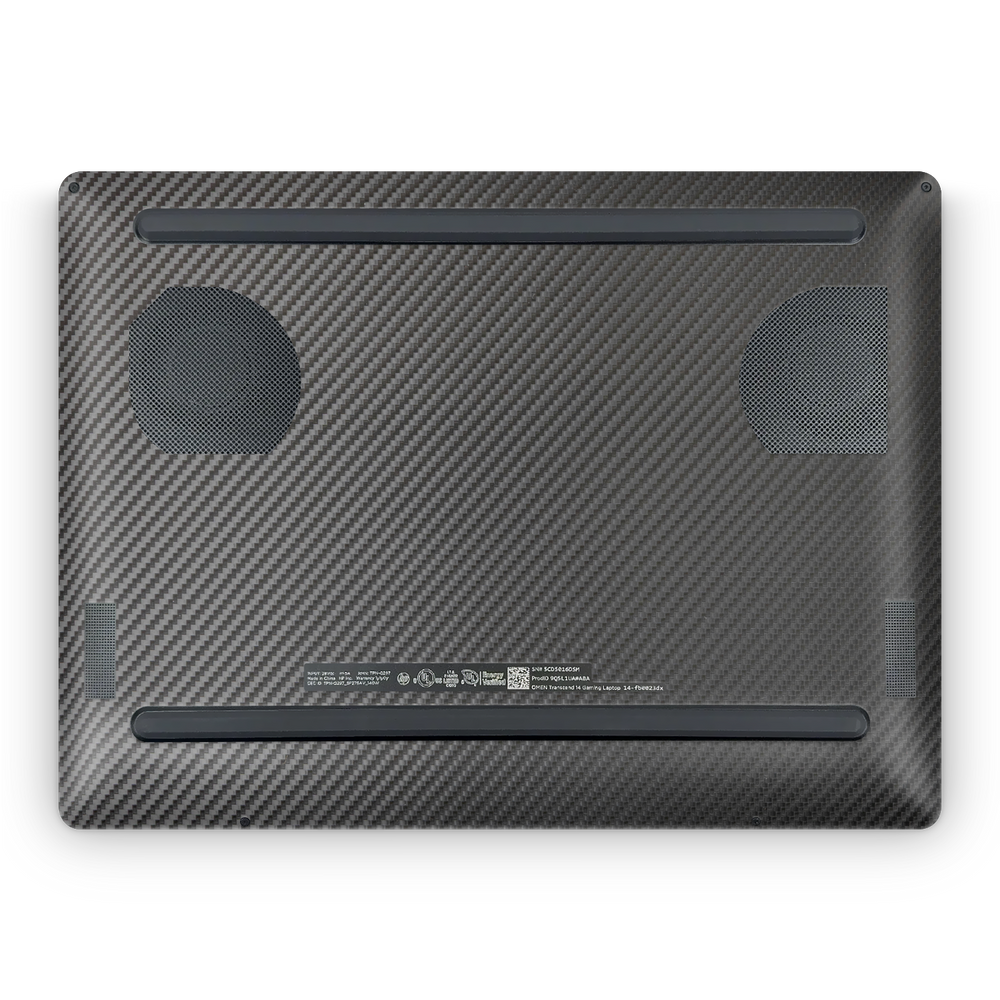 Hp Omen Transcend 14 2024 Professional Bottom Black Carbon Fiber Skin Wrap Cover