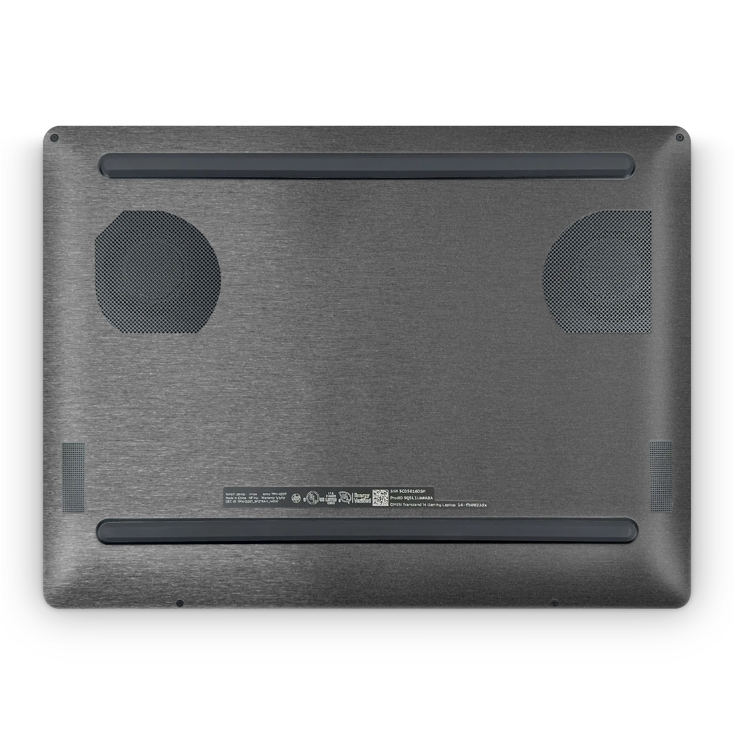 Hp Omen Transcend 14 2024 Professional Bottom Brushed Black Skin Wrap Cover