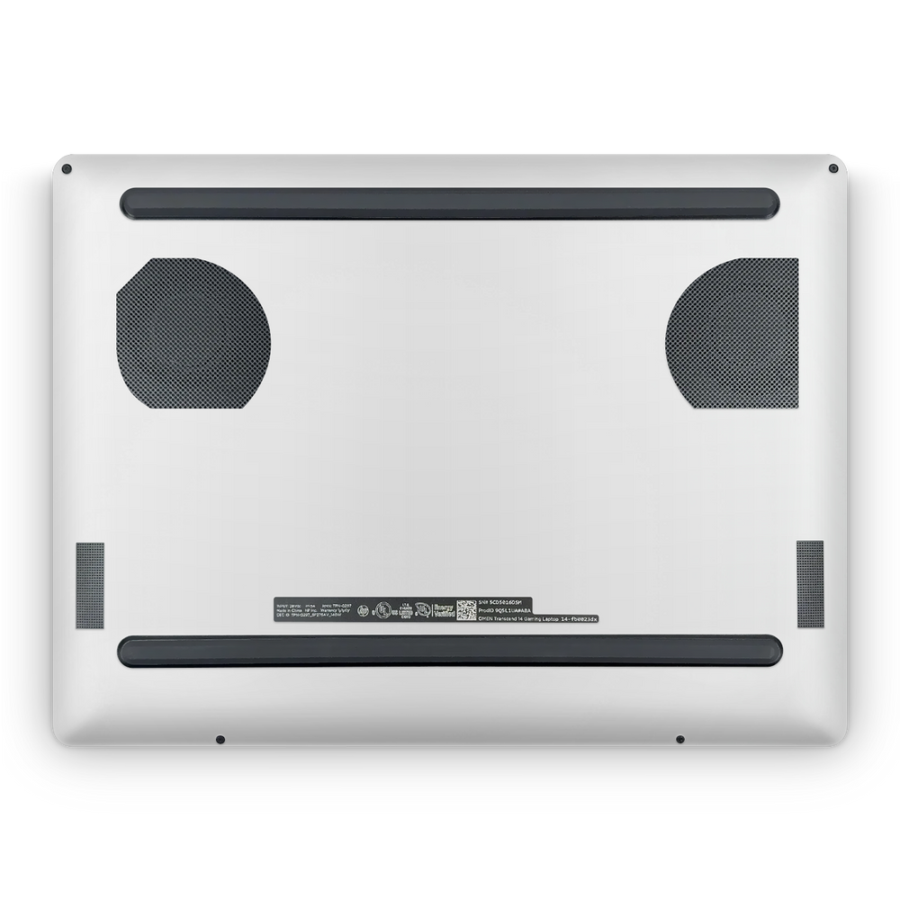 Hp Omen Transcend 14 2024 Professional Bottom Satin White Skin Wrap Cover