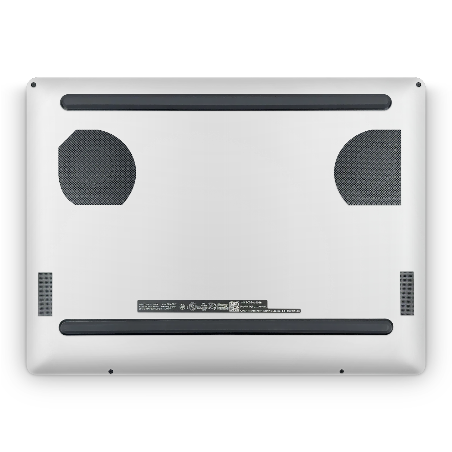 Hp Omen Transcend 14 2024 Professional Bottom Satin White Skin Wrap Cover