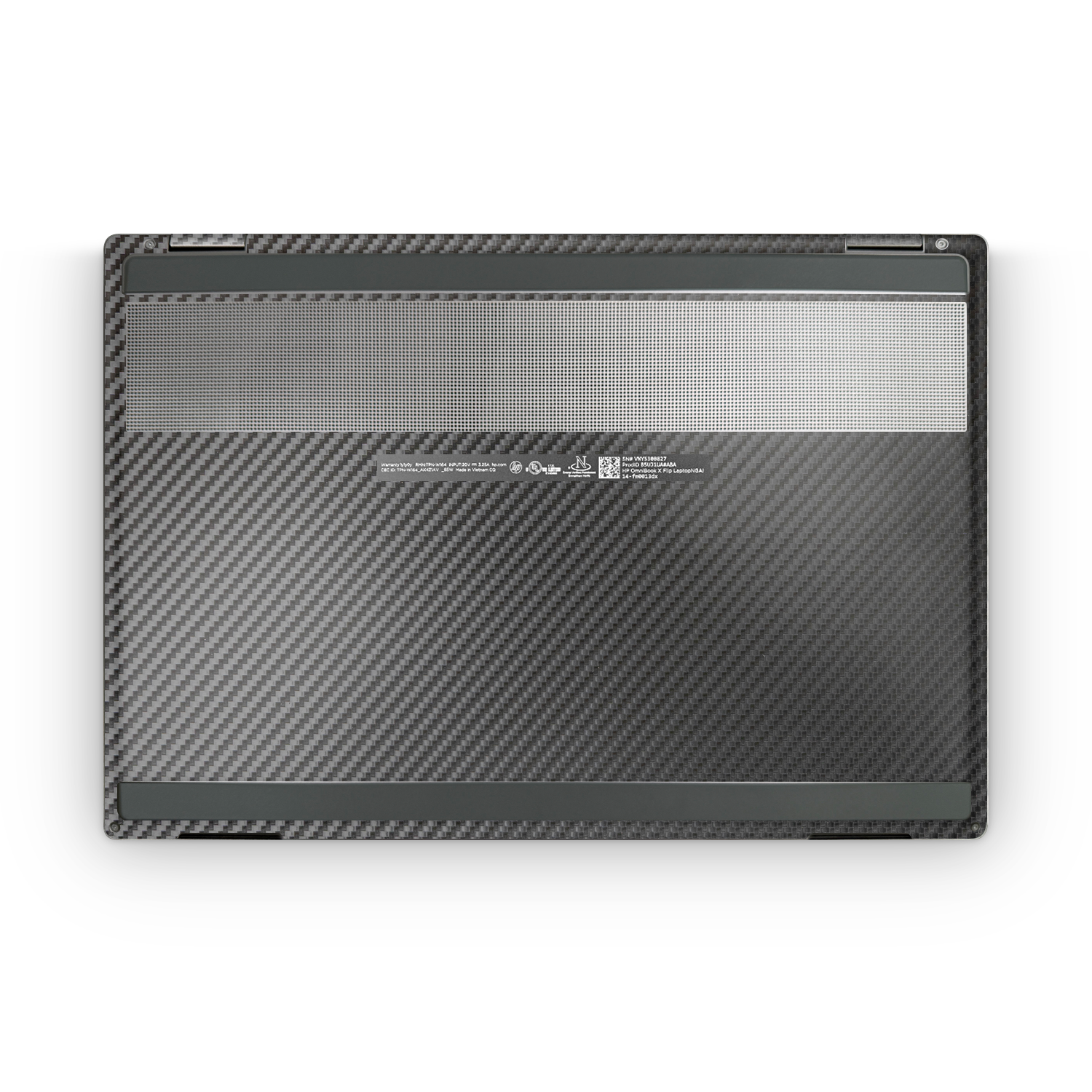 HP OmniBook X Flip 14 2025 — hp-omnibook-xflip-14-2025-pro-bottom-black-carbon-fiber-skin-wrap-cover