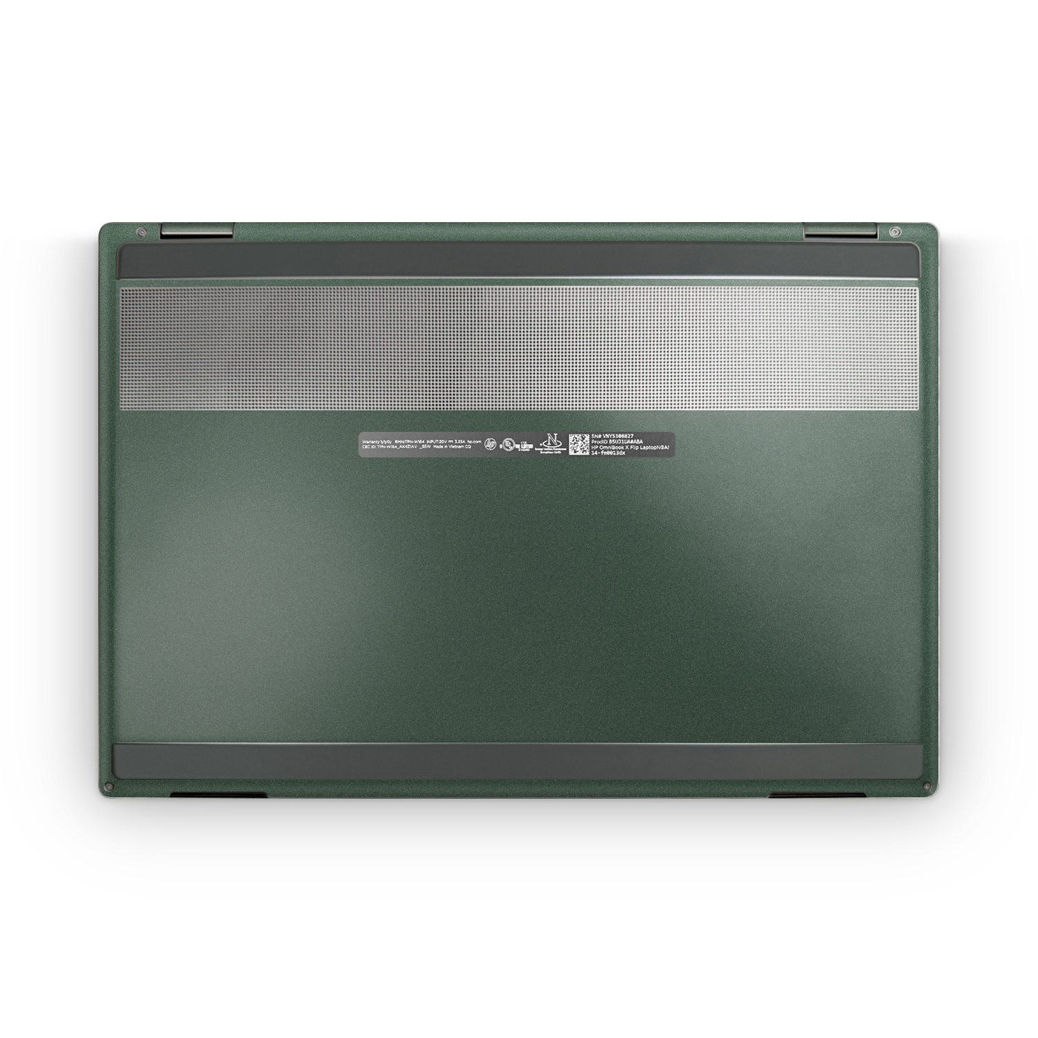 HP OmniBook X Flip 14 2025 Professional Bottom Matte Green Metallic Skin Wrap Cover