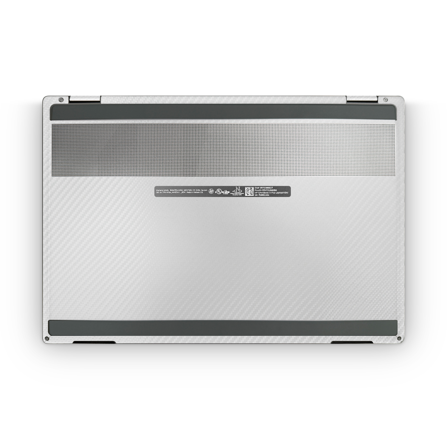 HP OmniBook X Flip 14 2025 — hp-omnibook-xflip-14-2025-pro-bottom-white-carbon-fiber-skin-wrap-cover