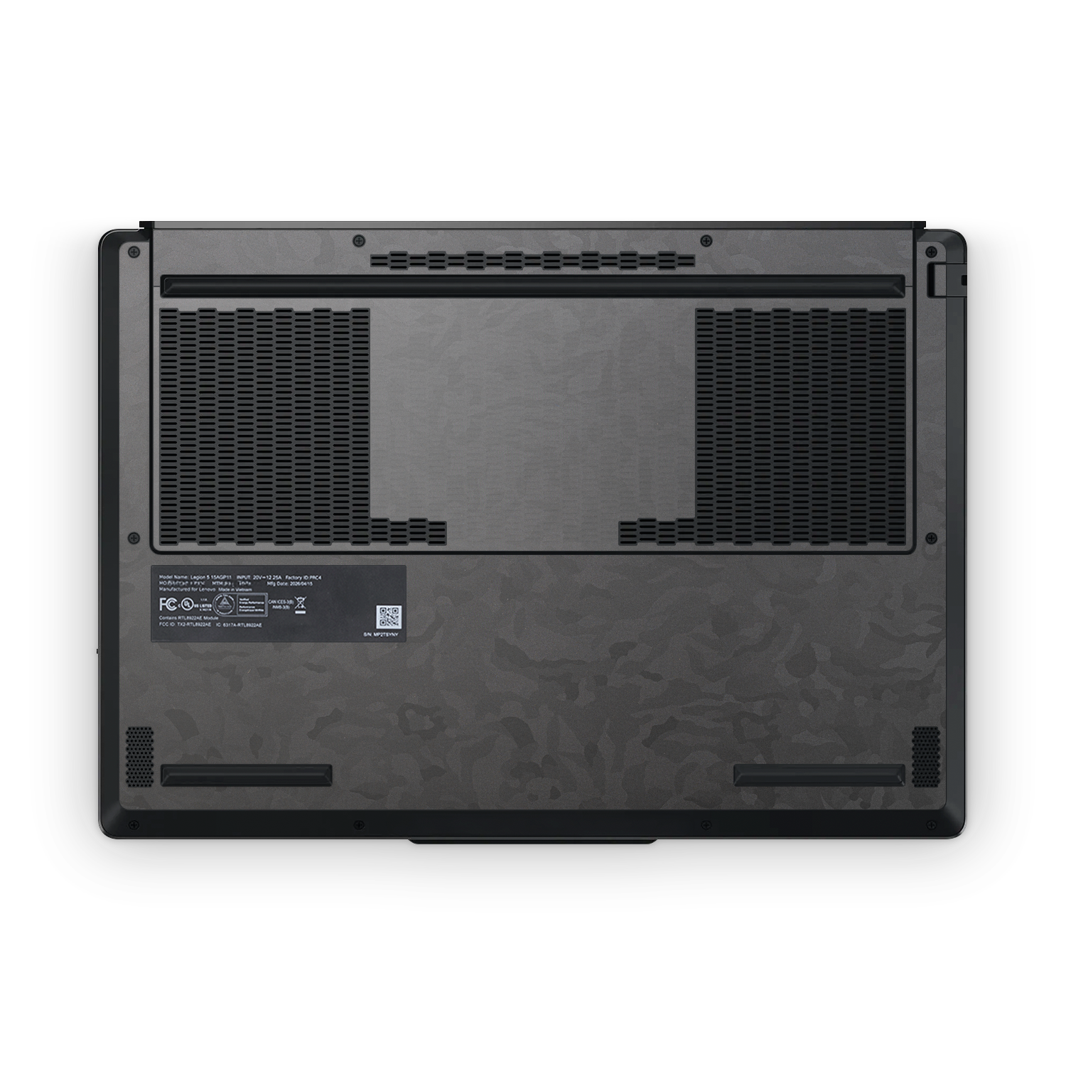 Lenovo Legion 5 2026 Professional Black Camo Skin Wrap Cover