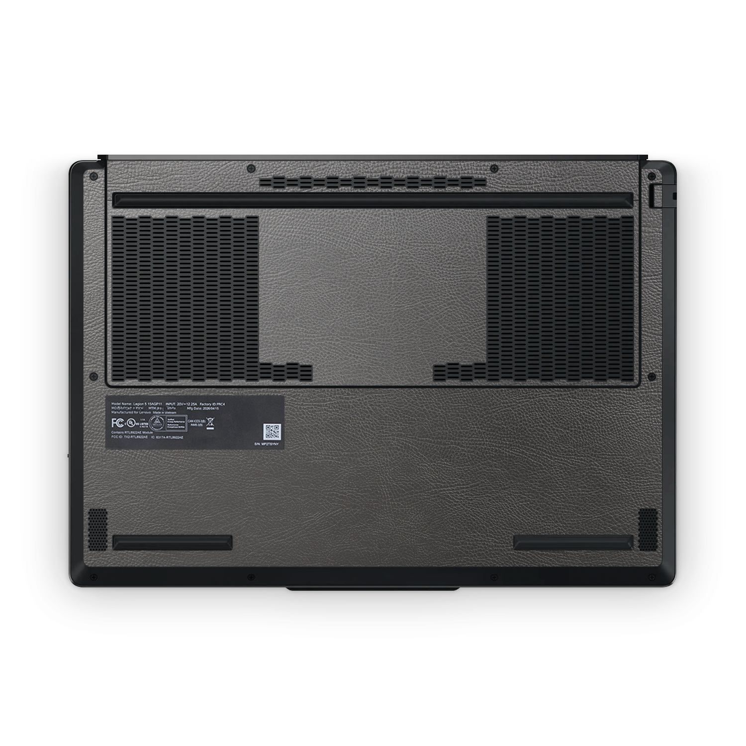 Lenovo Legion 5 2026 Professional Black Leather Skin Wrap Cover